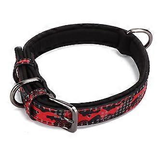Reflective Pet Collar Small Medium Dog Neck Strap with D-Type Buckles for Traction Rope