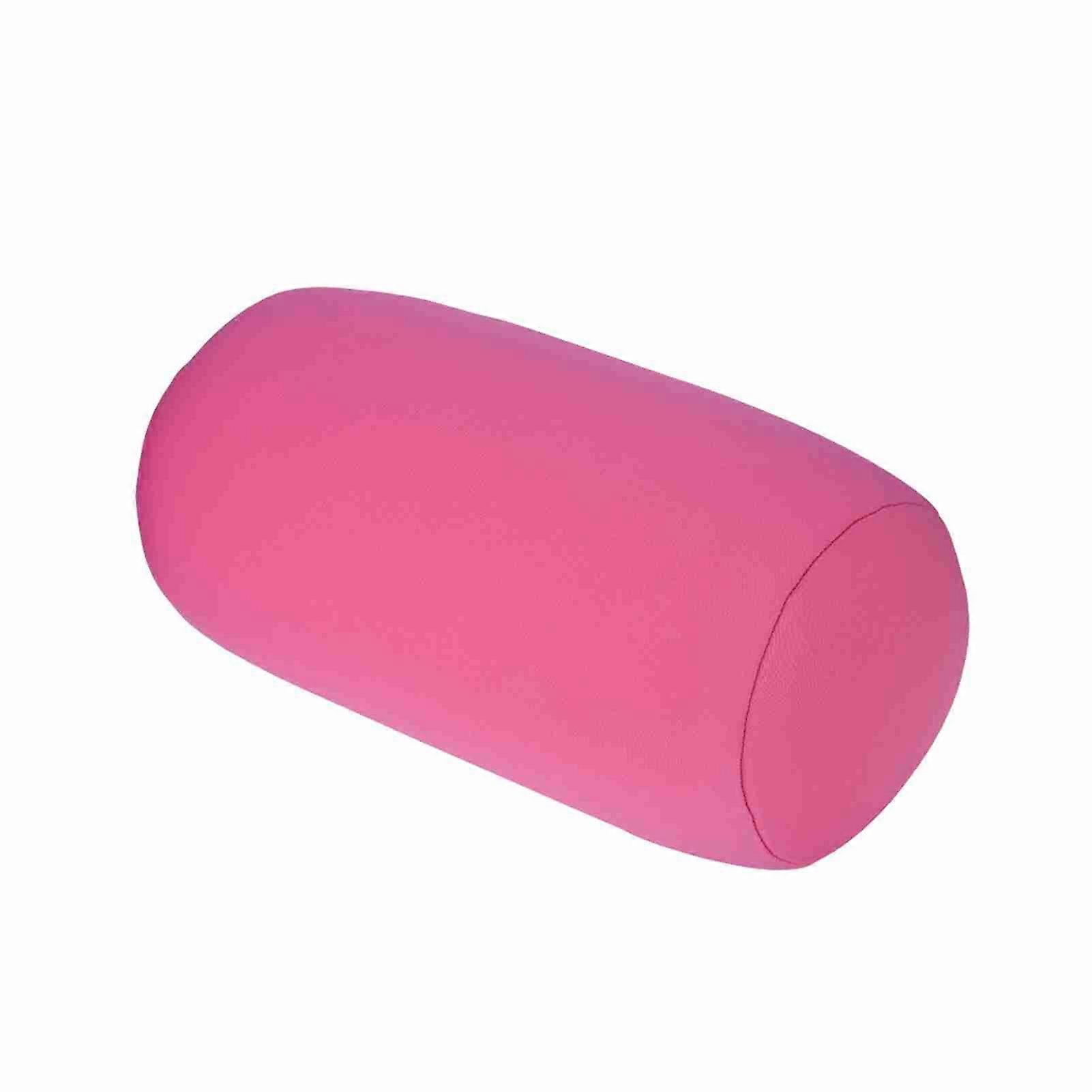 Micro Mini Microbead Back Cushion Roll Pillow Travel Home Sleeping Neck Support Pink
