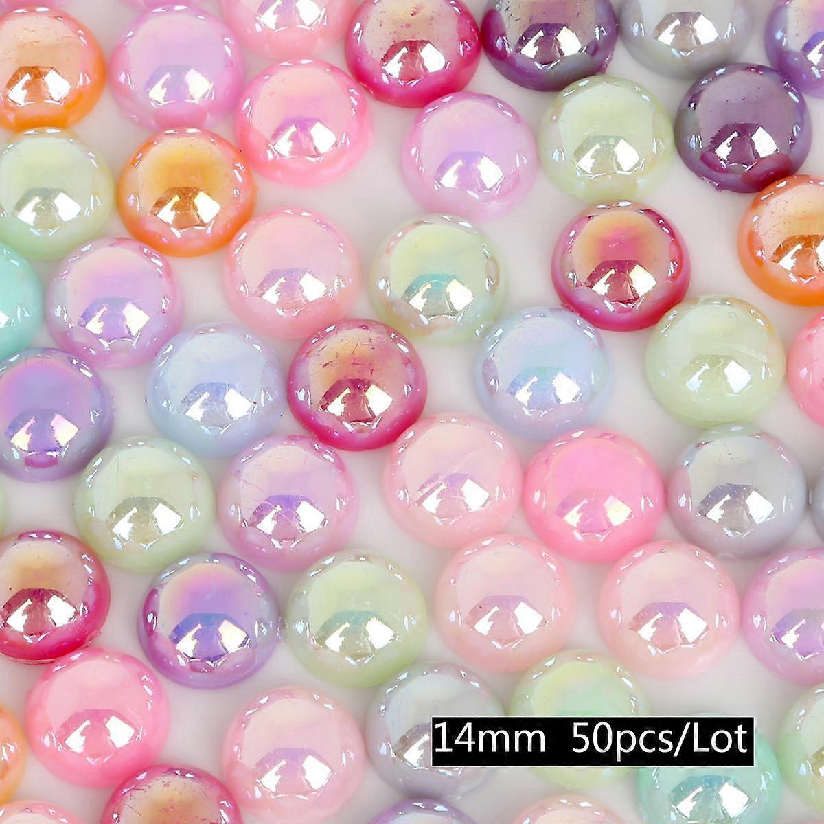 50-1000pcs Imitation Pearls Flatback Half Round Pearl Craft ABS Beads Scrapbook DIY Decorate Sewing For Jewelry Making