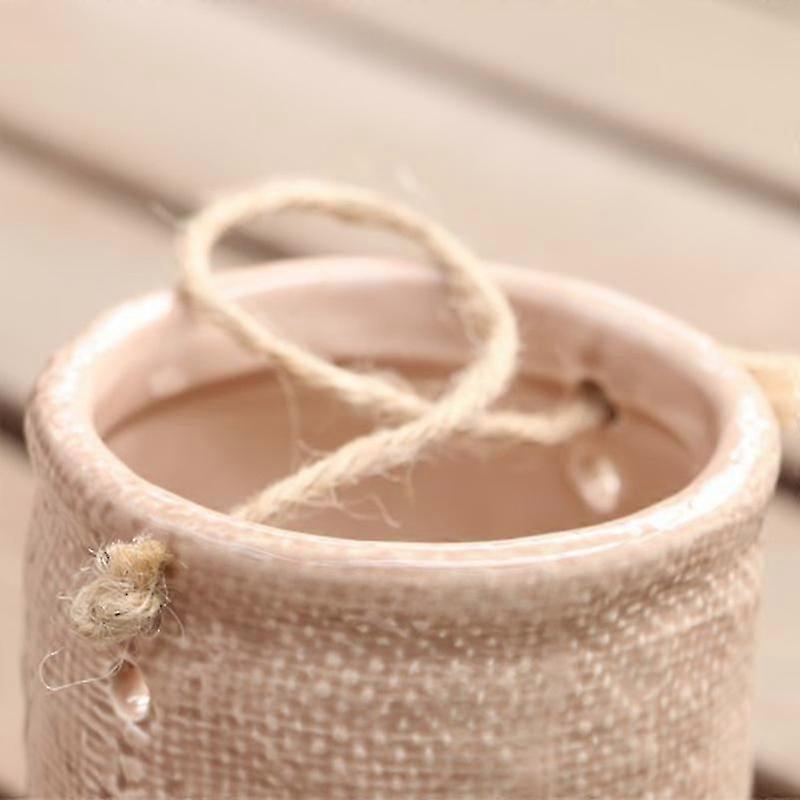 Ceramic Sack Shaped Mini Flowerpot Creative Flower Pot for Home Decor Durable