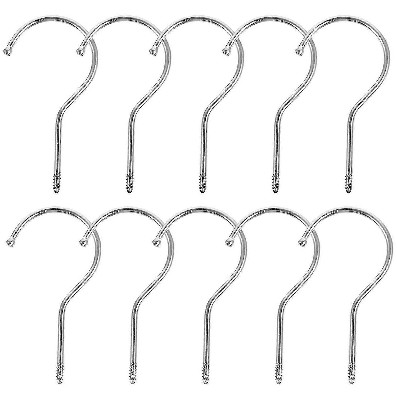 10pcs Heavy Duty Screw-In Hooks Hanger Accessory Hooks Hanger Home Clothing Storage Hooks