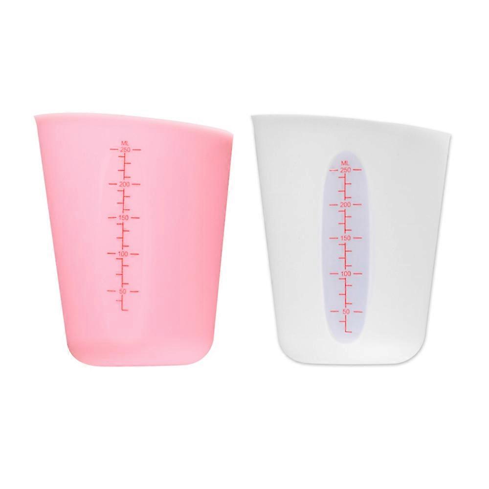 The Artisan's Choice, Heat Resistant Silicone Flexible Measuring Cups For Epoxy Resin, Butter, Chocolate: Space-saving And Stackable, 2 Cups With