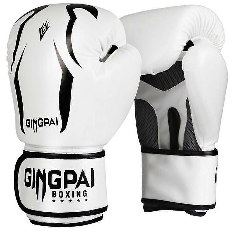 Adult Boxing Gloves for Boxing, Kickboxing, Karate, Muay Thai, MMA Training Scorpio White 12OZ