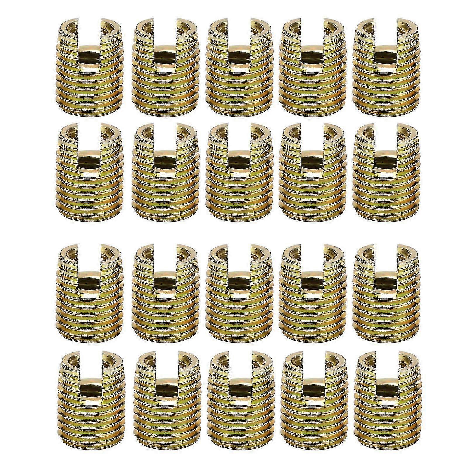 20Pcs 302 Carbon Steel Self tapping Thread Insert Accessories(Inner M5*0.8 Outer M8*1.0)