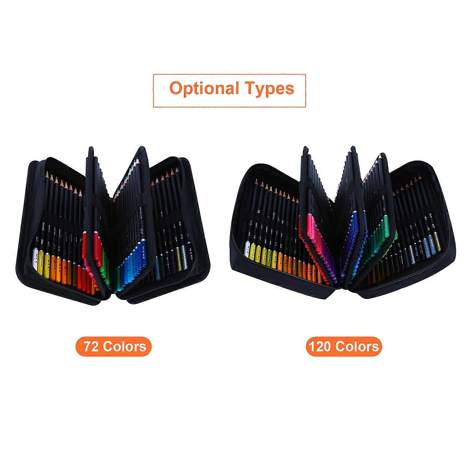 H&B 120 Colors Oil Painting Pencil with 1 * Eraser/ 1 * Sharpener Stick Art Set Kit Oil-based Soft C