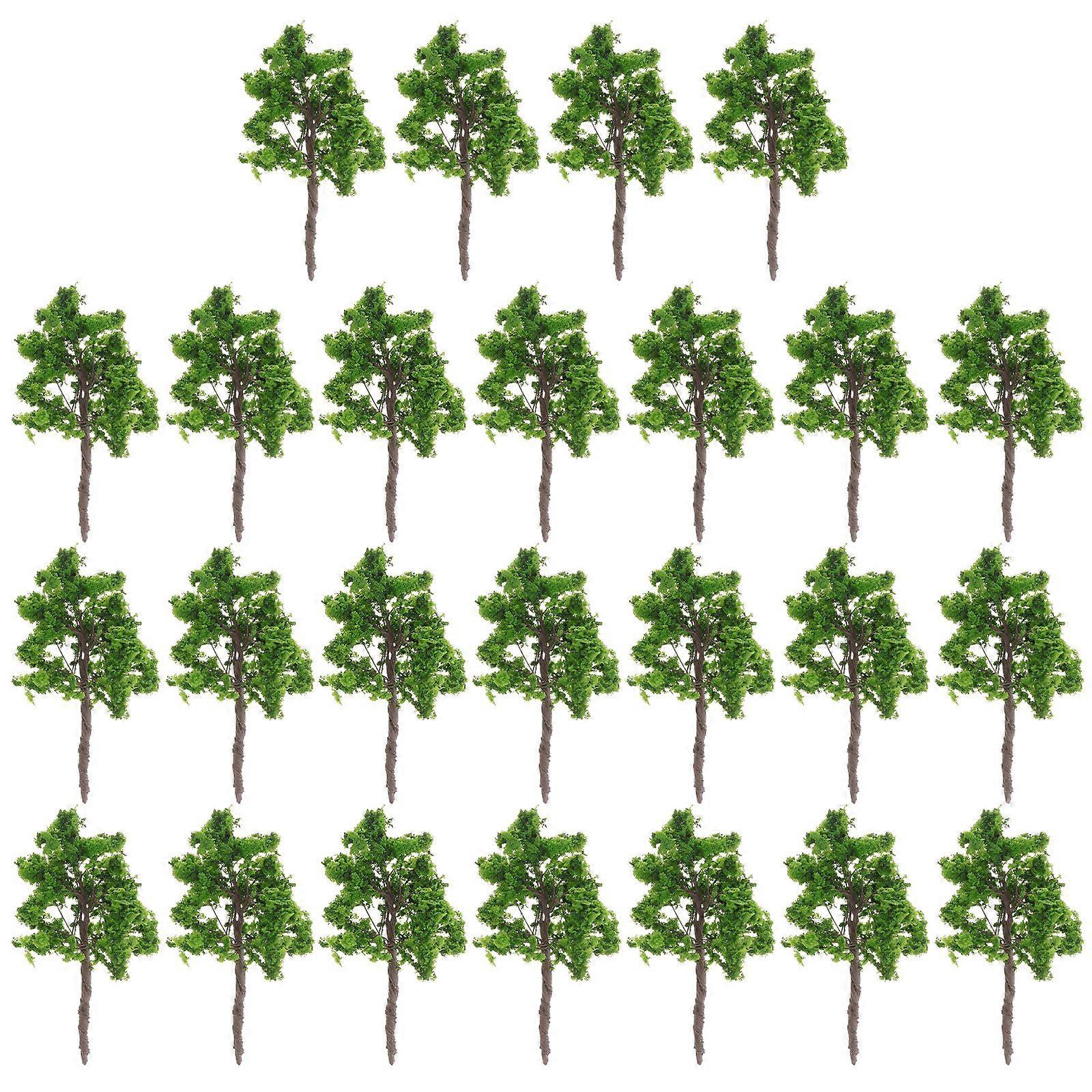 25pcs Green Mini Tree Set Scenery Landscape Model Trees