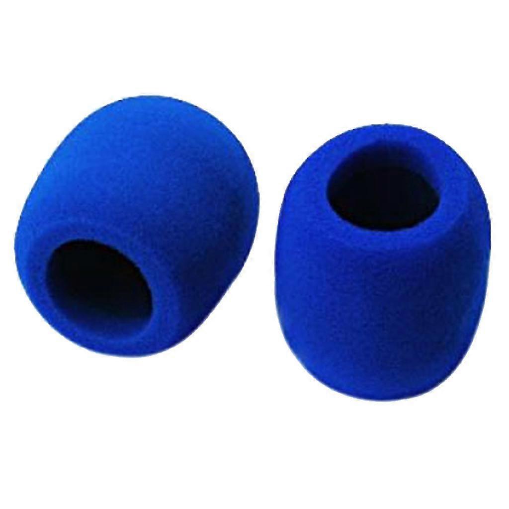2PCS Blaue Mikrofon-Schaumstoffabdeckung