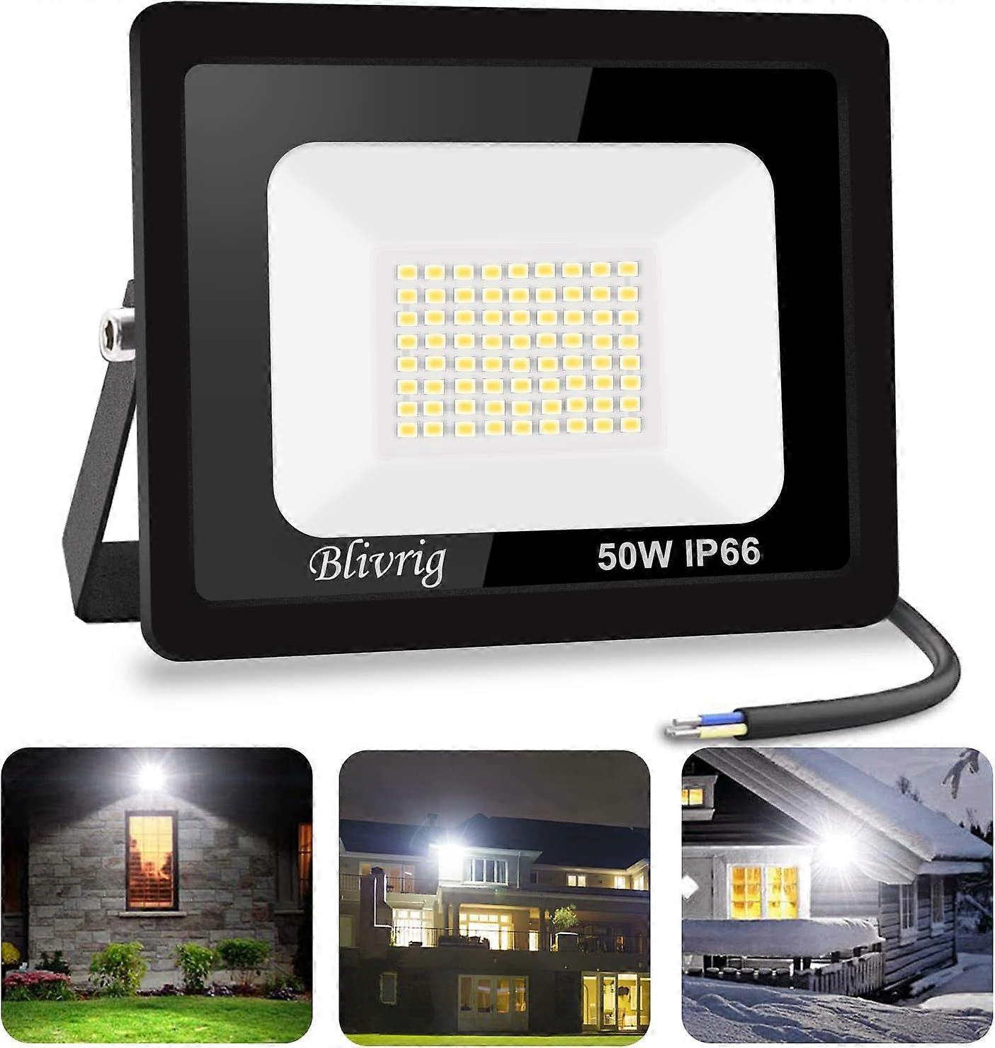 Flood Light, 50W, Warm White, Adjustable Bracket