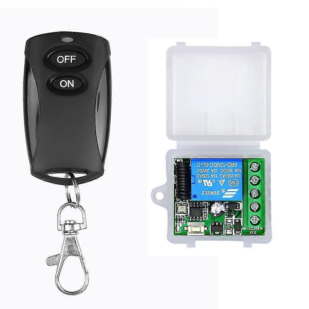 Exquisite 433Mhz DIY Wireless Remote Control Switch DC12V 10A 1 CH Relay Module + RF Transmitter Remote Control for Garage Curtain Lamp Home Appliance