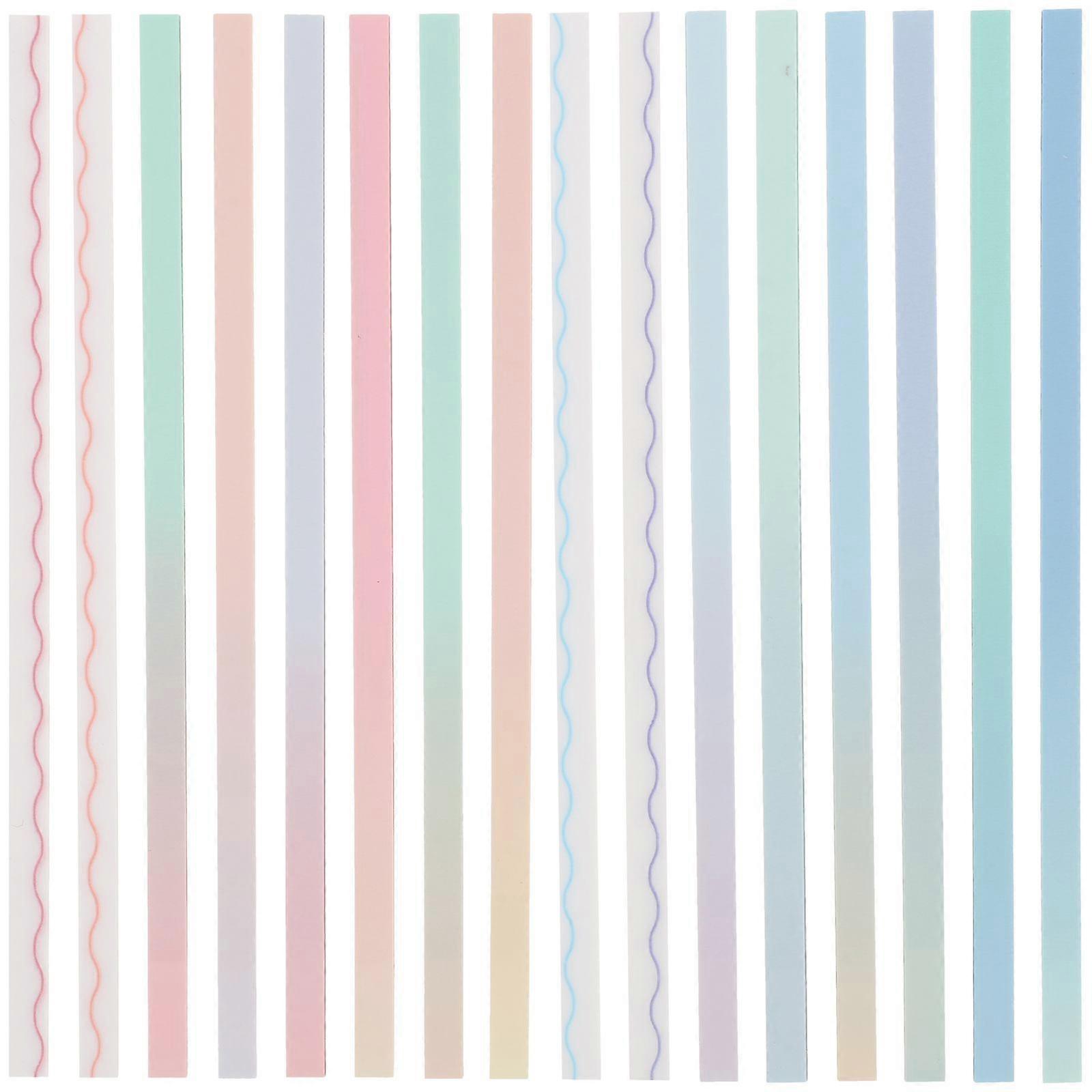 2 Sets of Long Sticky Decals Page Marking Strips Long Page Tabs Sticky Strips