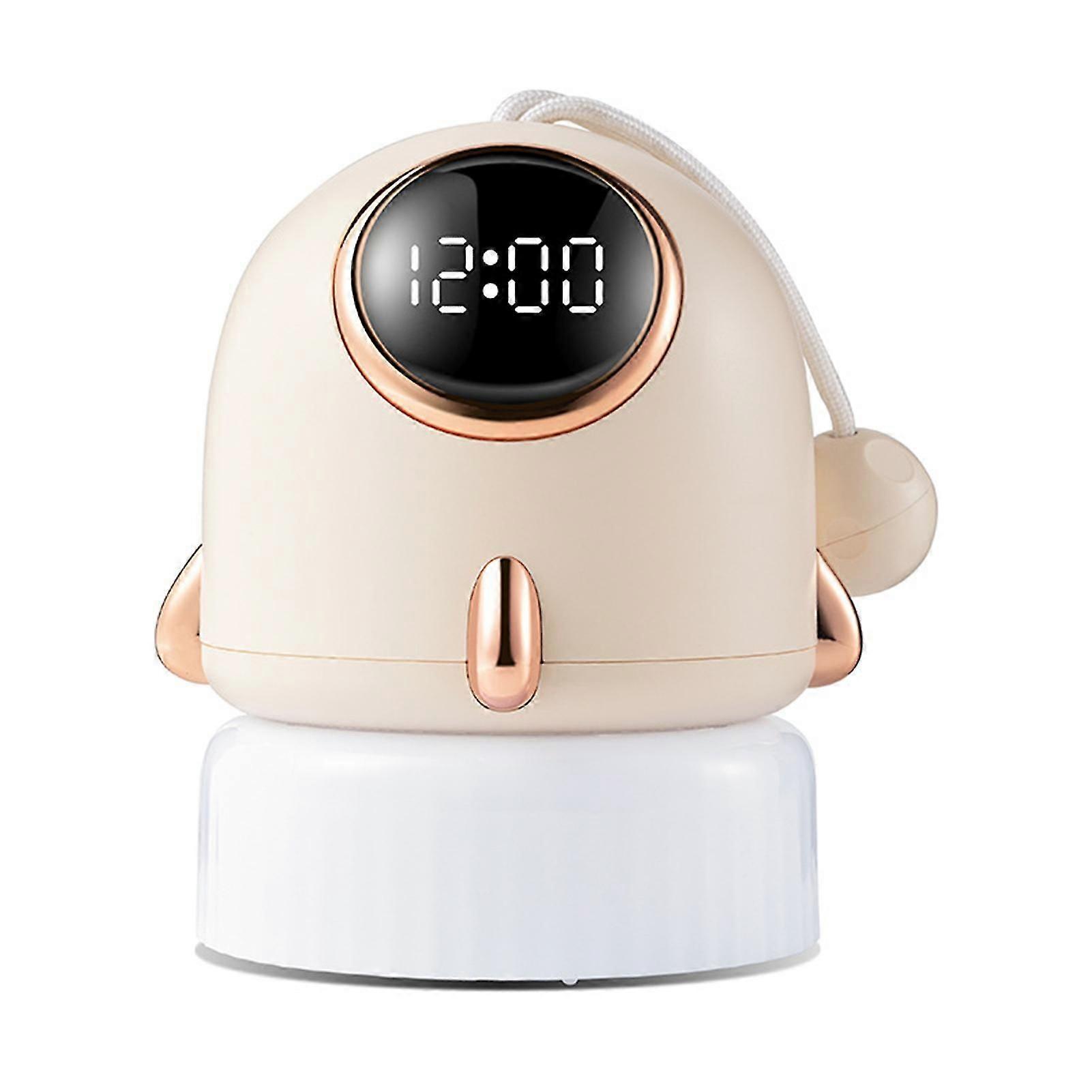 Cartoon Alarm Clock Projection Night Light Rechargeable Digital Table Clock with Timer Dimmable
