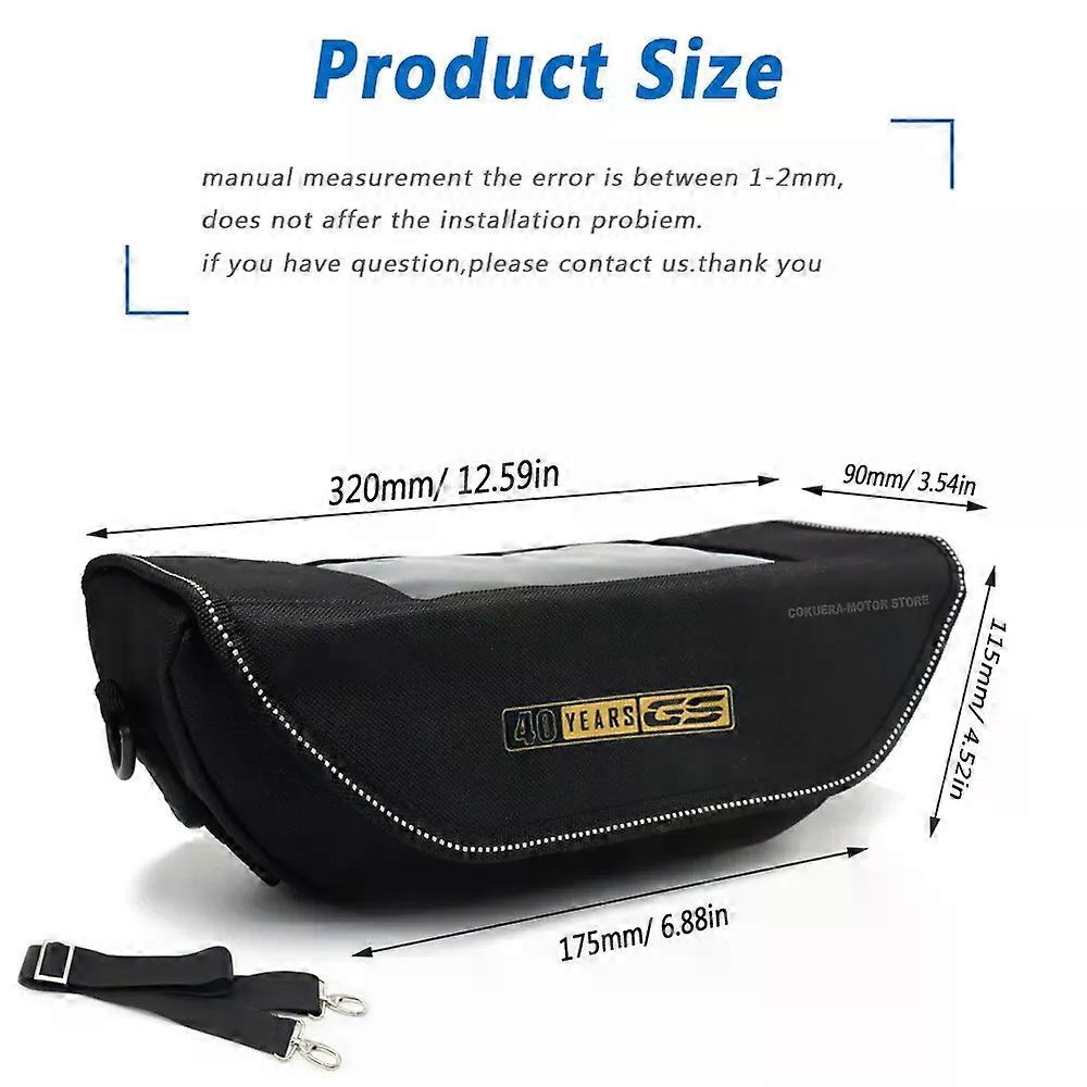 Applies toFor BMW G310GS 40 Years GS Motorcycle Handlebar bag waterproof handlebar travel navigation bag