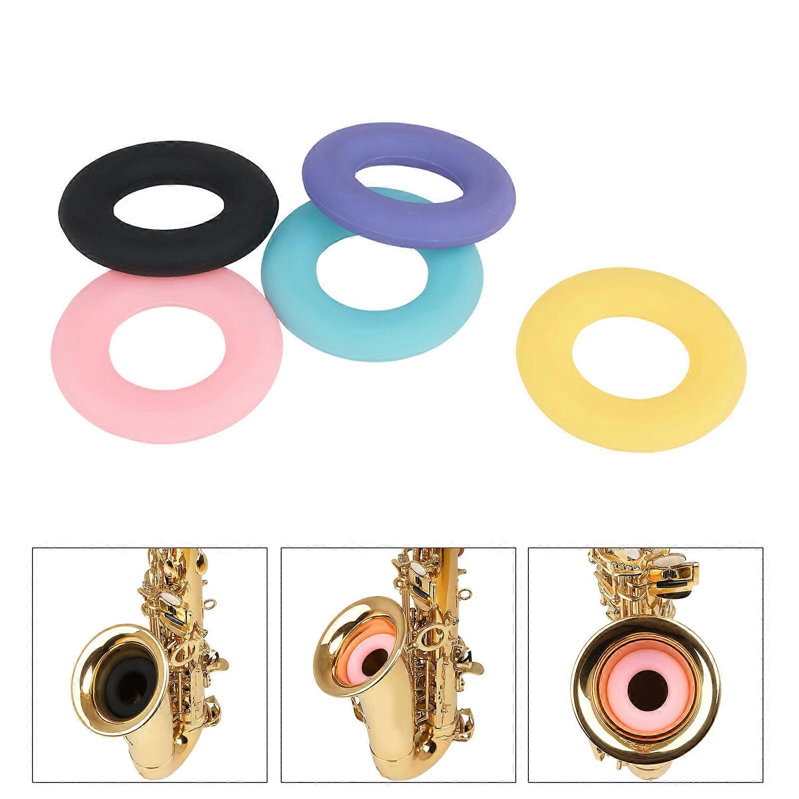 Silicone Tenors Saxophone Silencers Noise Remove Tool Replacement Sax Filter Sax Sound Mute Dampener Noise Remover Yellow