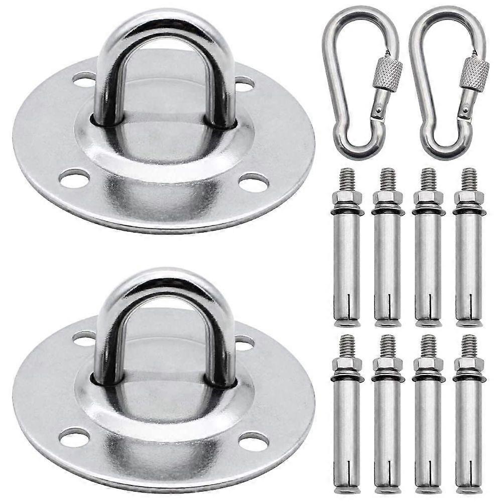 2 stycken takkrok i rostfritt stål för boxpåsar hängmattor