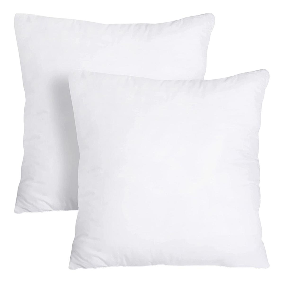 Down Alternative Pillow Inserts for Vacuum Packed Decorative Pillows, Hypoallergenic Polyester Square Pillows, 2PCS Soft and Durable Inserts for