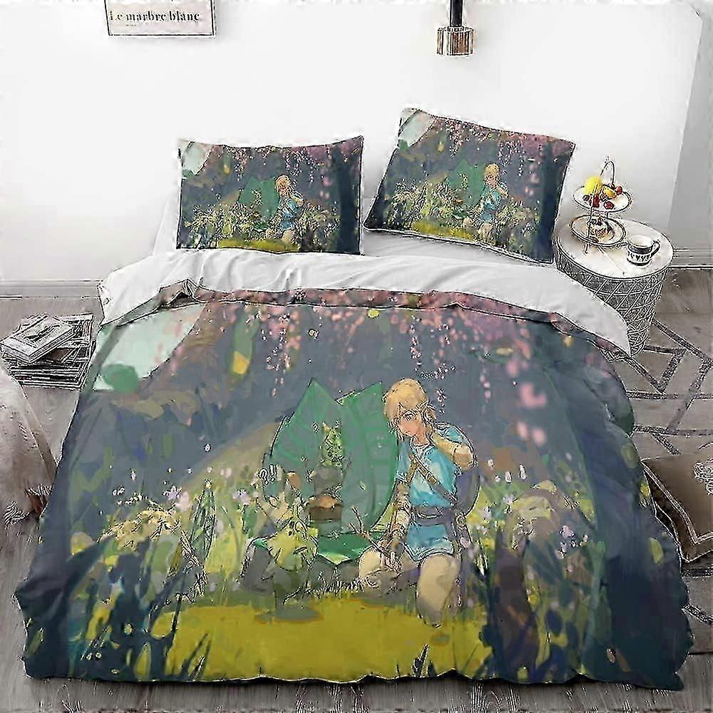 o1350 Lenzuola The Legend of Zeld-a Game Set Copripiumino Copripiumino 3D Bedding3 s ( Copripiumino + Federe) Set Bedding (1 Copripiumino e 2