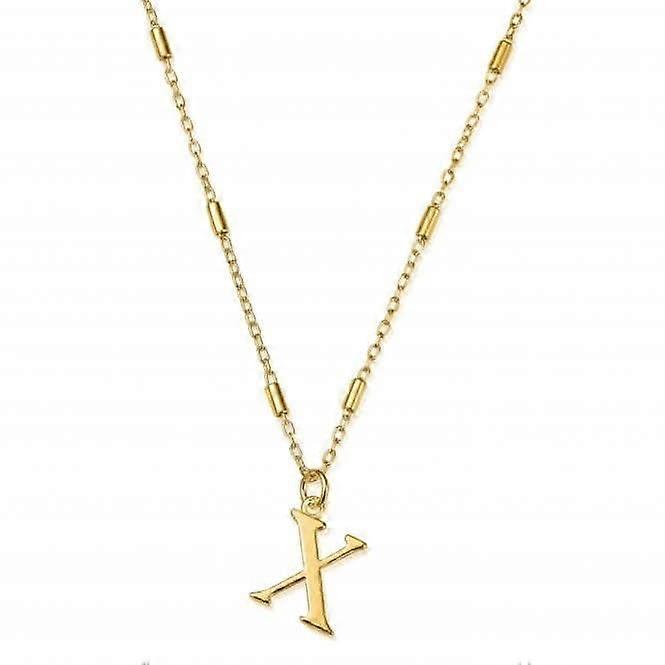 Gold Iconic Initial X Necklace GNCC4041X