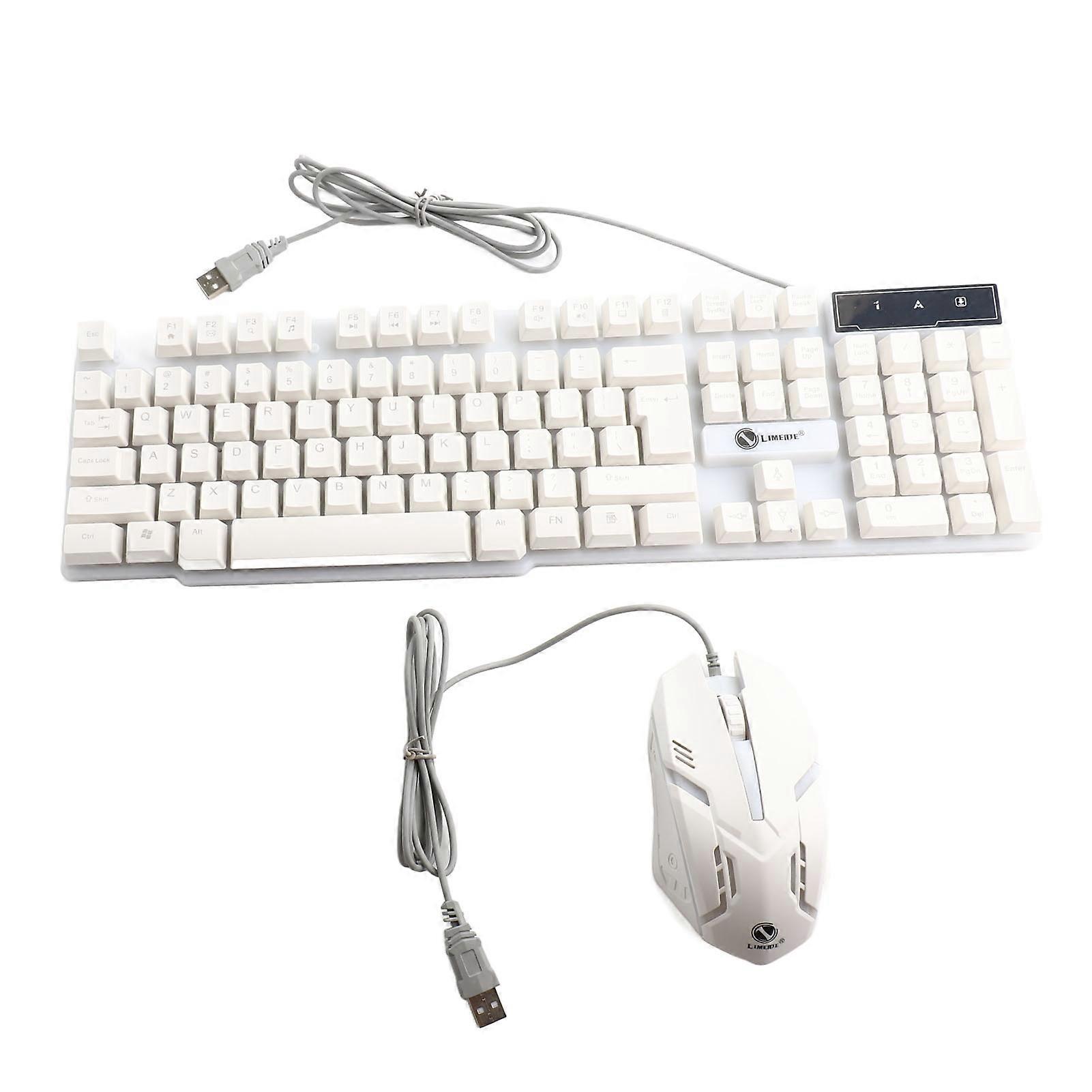 and USB Combo LED Backlit Keyboard Firm Durable Colorful Glowing Gaming Mouse Computer Accessories
