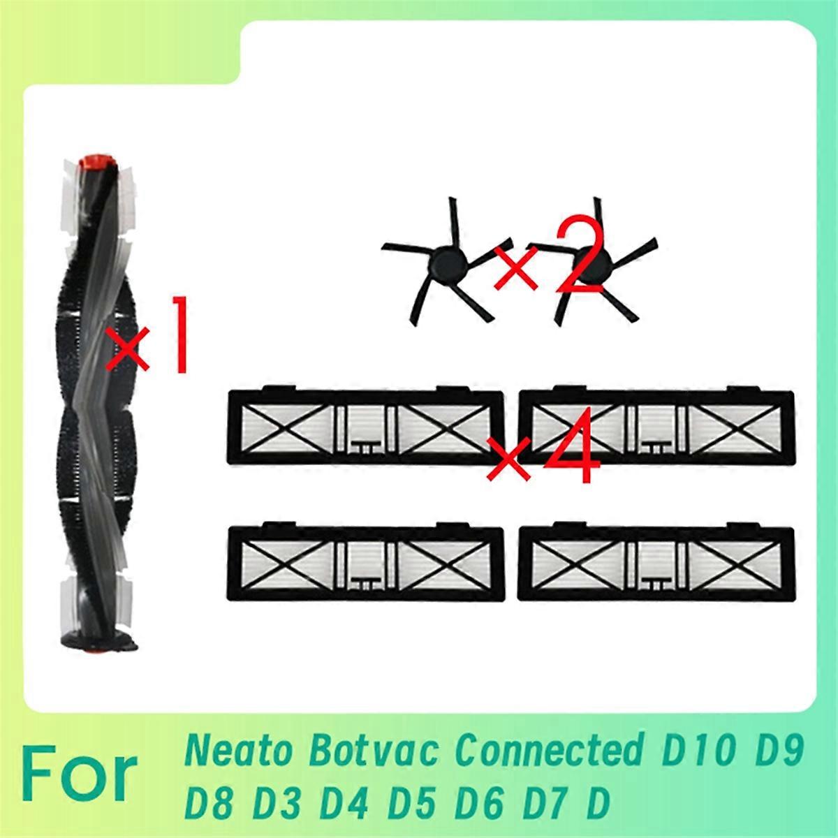 7 Pcs for Neato Botvac Connected D10 D9 D8 D3 Main Side Brush Filter