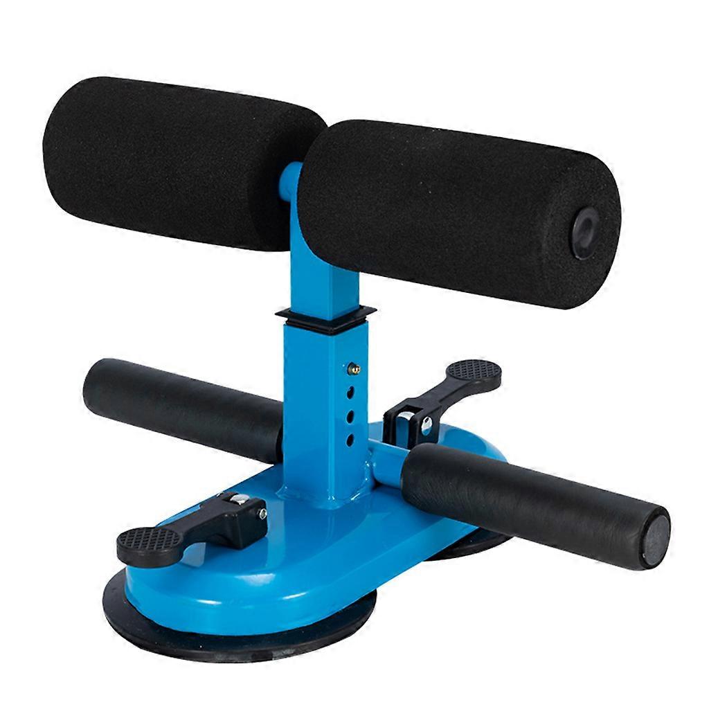 Double Suction Cup Sit Up Bar Assistant Exercise Stand Padded Ankle Support Workout Equipment for Gym Fitness Blue