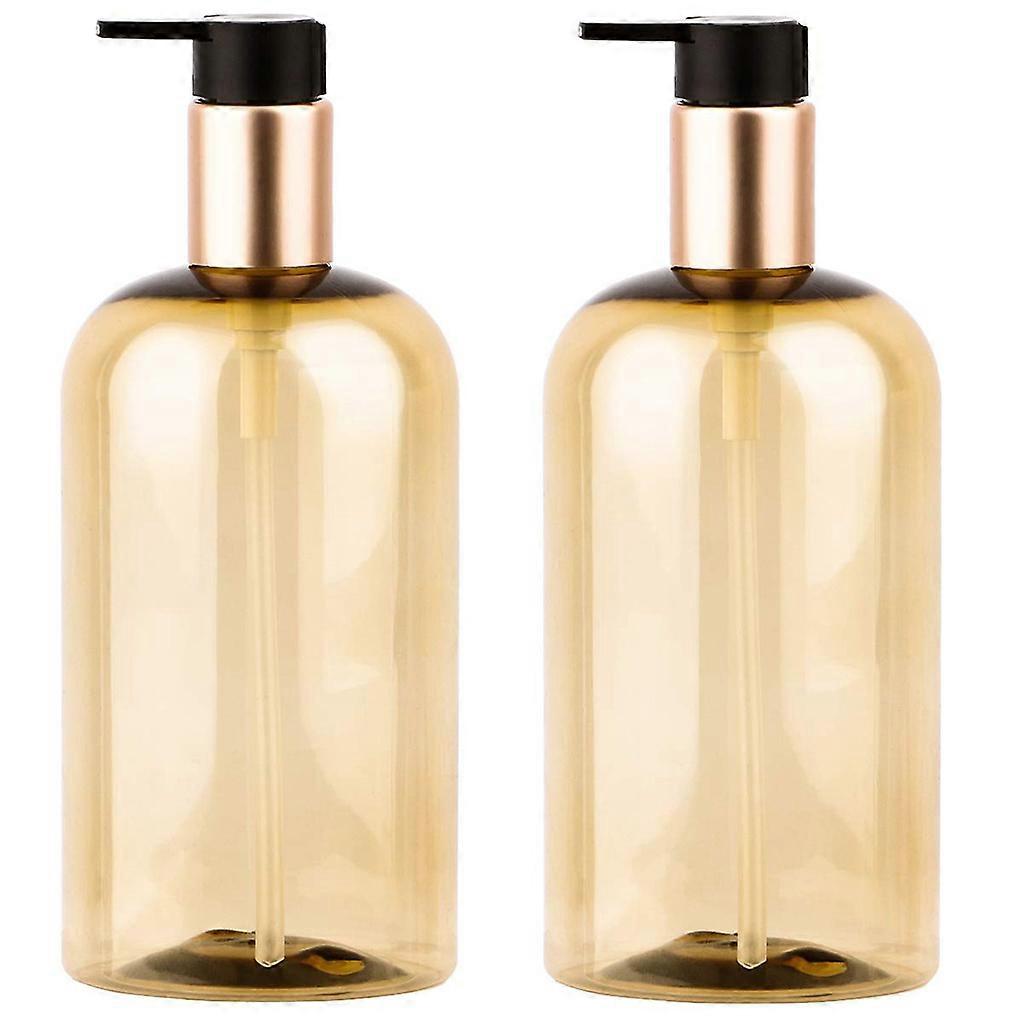 2pcs 300ml 500ml Empty Pump Lotion Bottles Dispenser Refillable Containers for Shampoo and Conditioner 500ml