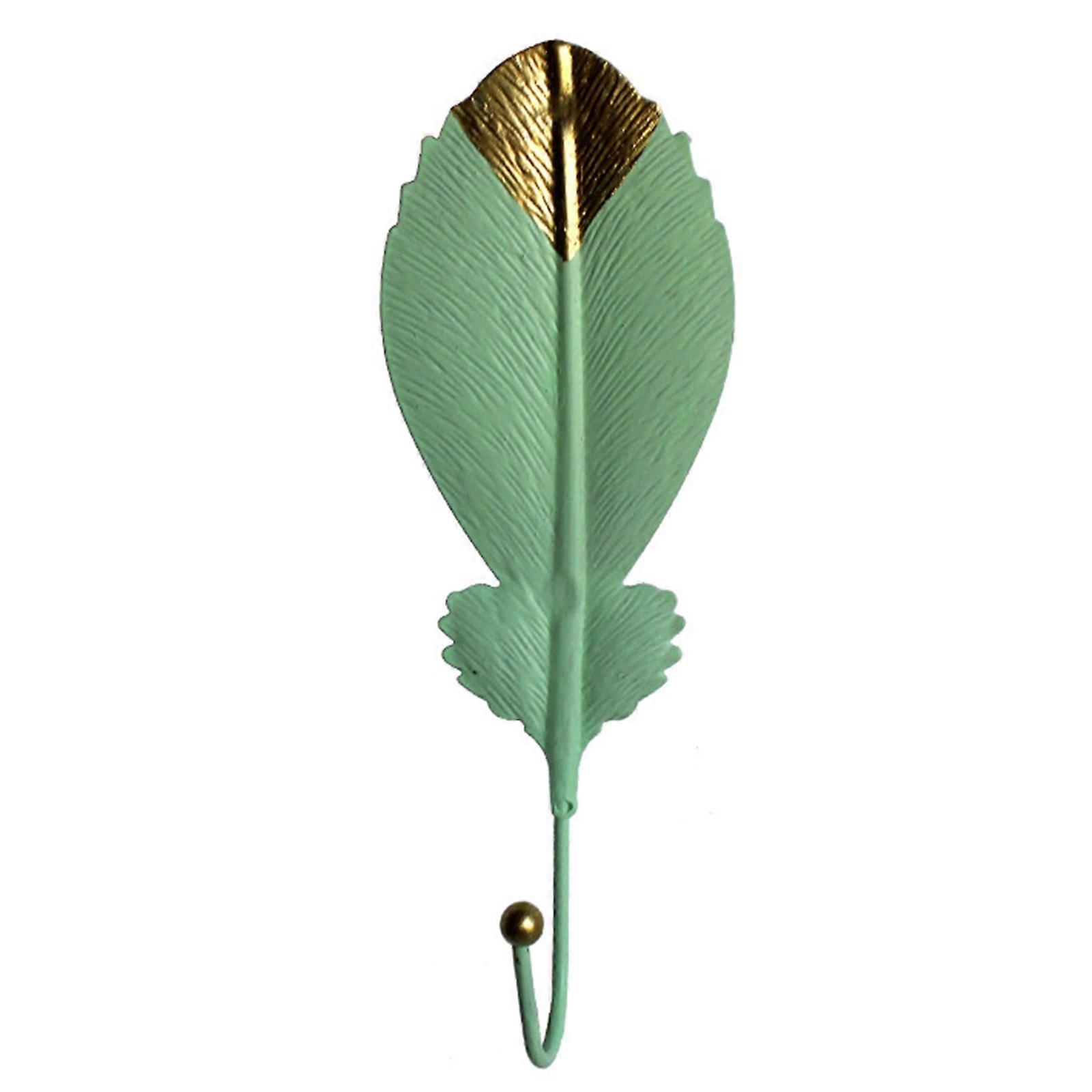 Mini for Creative Leaf Shaped Hook Wrought Iron Wall Hanger Hooks Storage Rack