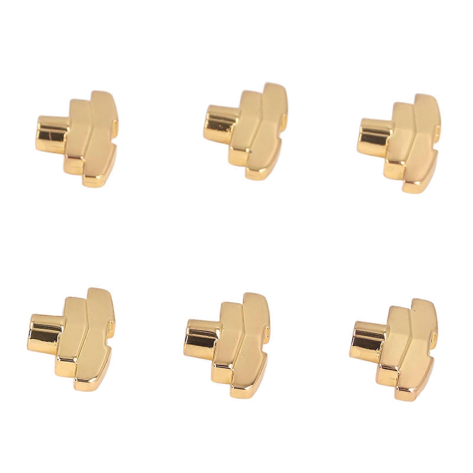 6Pcs Zinc Alloy Gold T Shaped Guitar Tuning Peg Buttons Set