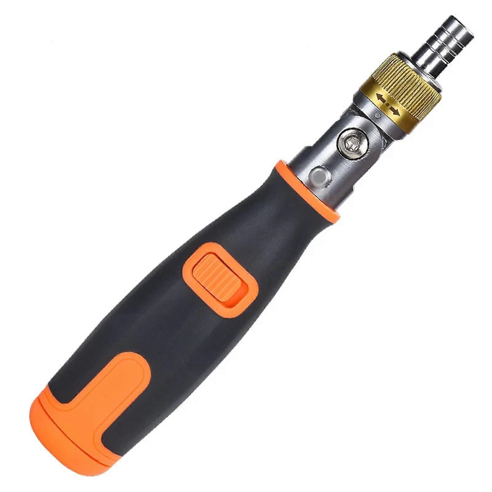 Multi-functional Screwdriver Household 10 In 1 Hidden Screwdriver Head Multi Angle Ratchet Corner Screwdriver Set (Color : Orange)