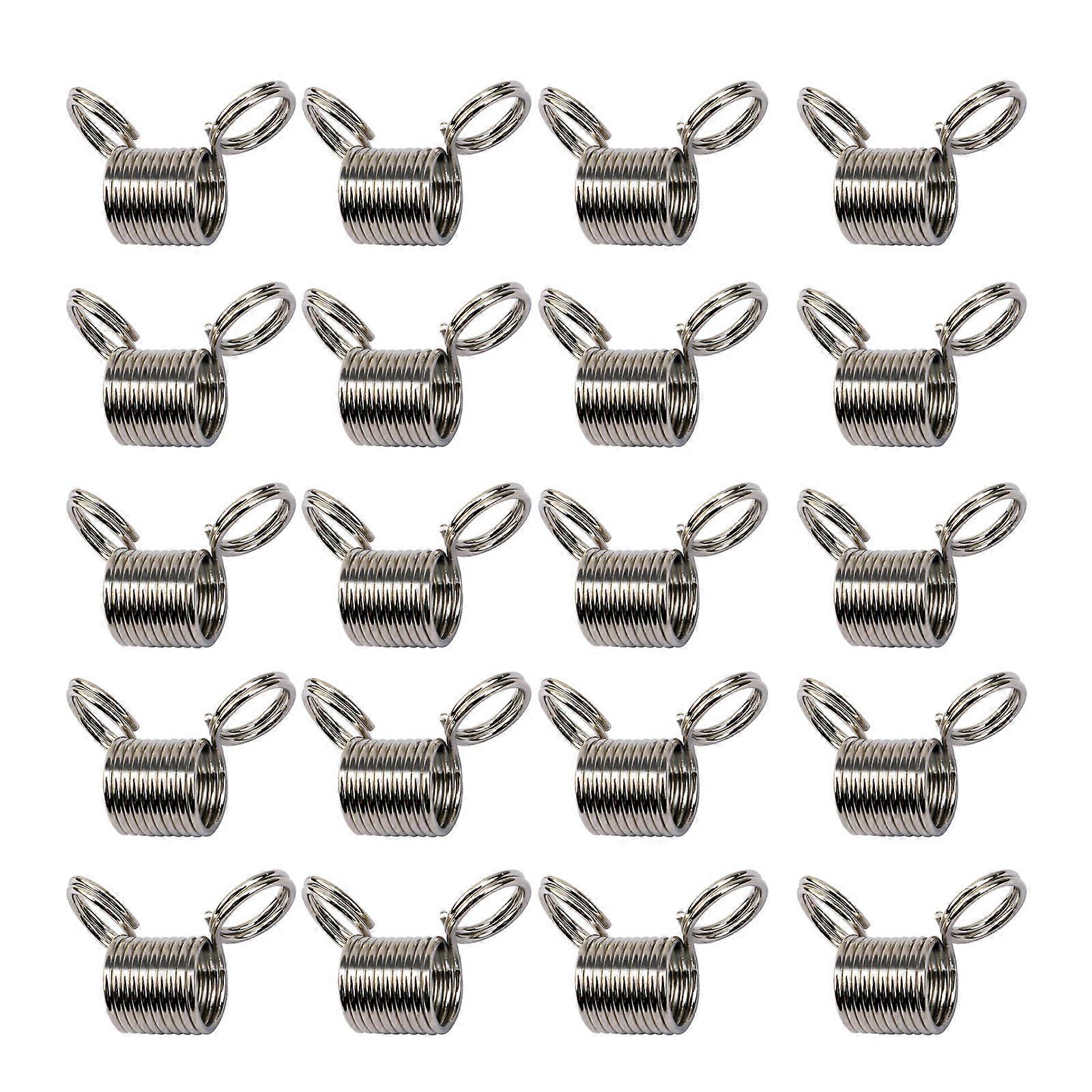 Pack of 20 Handy Jewelry Making Tool Stringing Beads Stopping Spring End Fasteners Alloy Material Perfect for Bracelets S