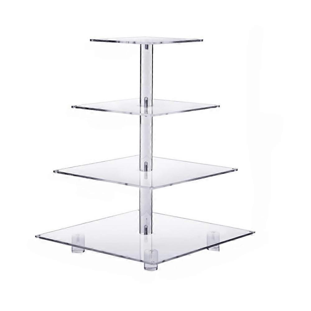 YX065 4 Tier Acrylic Square Cupcake Stand