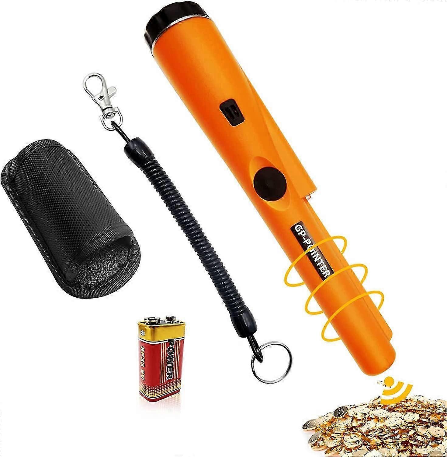 IP66 Waterproof Metal Detector,with Batteries Portable Probe,360Search Pointer