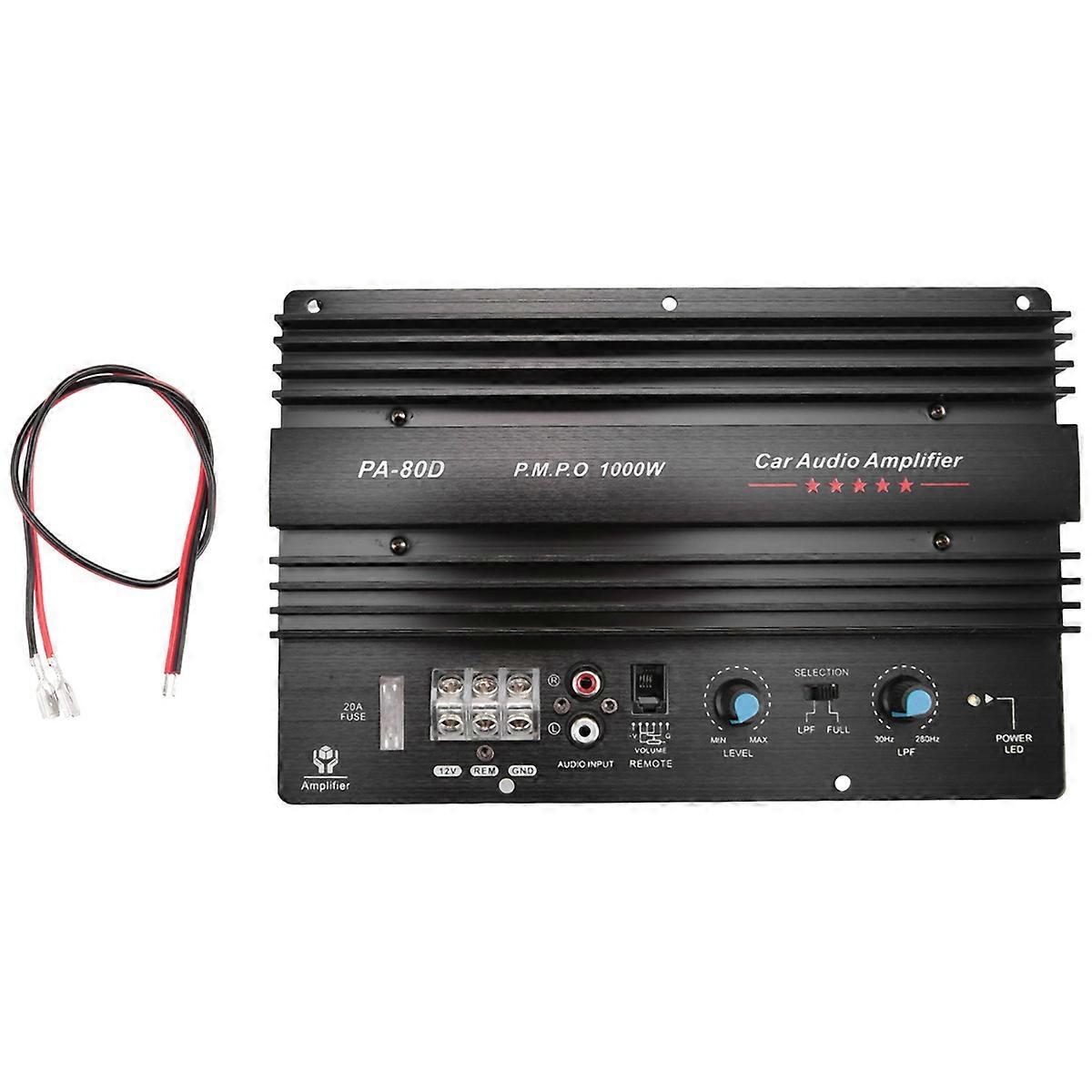 PA-80D 12V 1000W Auto-Audio-Hochleistungsverstärker-Verstärkerplatine Leistungsstarker Subwoofer-Bassverstärker-Auto-Player