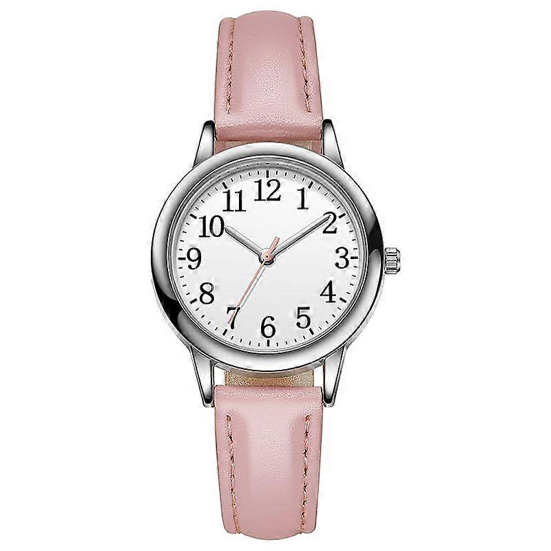 Japanese Movement Easy to Read Arabic Numerals PU Leather Strap 31mm Dial Laides Clock
