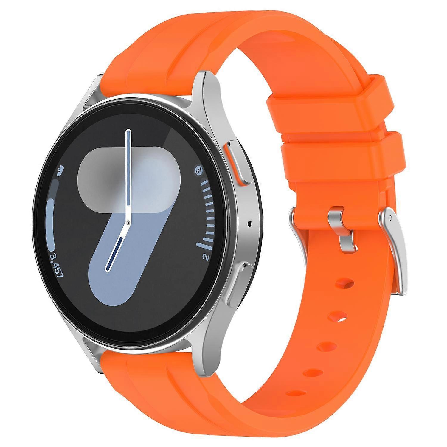 Flat Head Solid Color Steel Buckle Silicone Watch Band