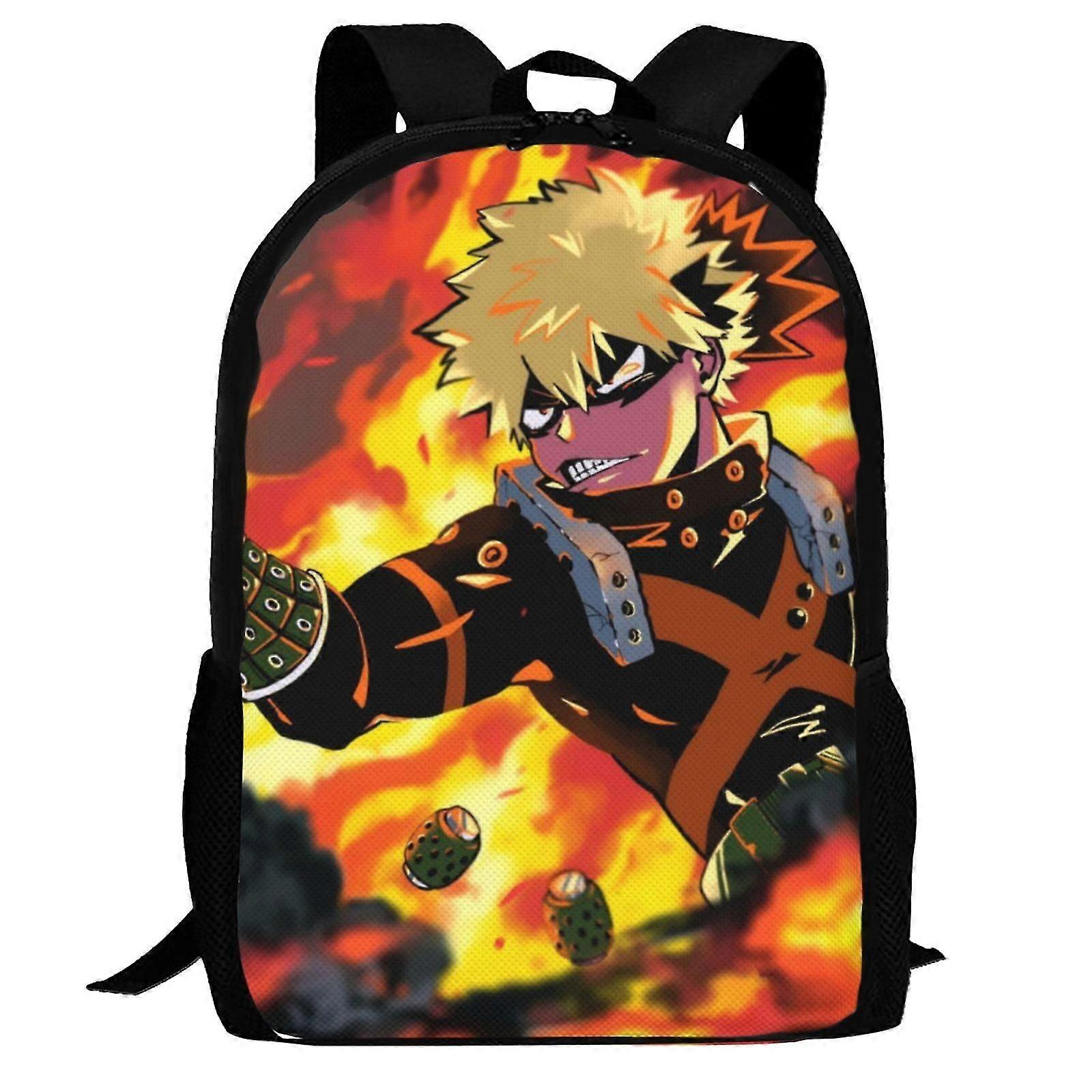 j7541 My Hero Academia Bakugo Katsuki hátizsák, többfunkciós utazási hátizsák laptop hátizsák könnyű alkalmi nappali hátizsák könyvtáska e7541