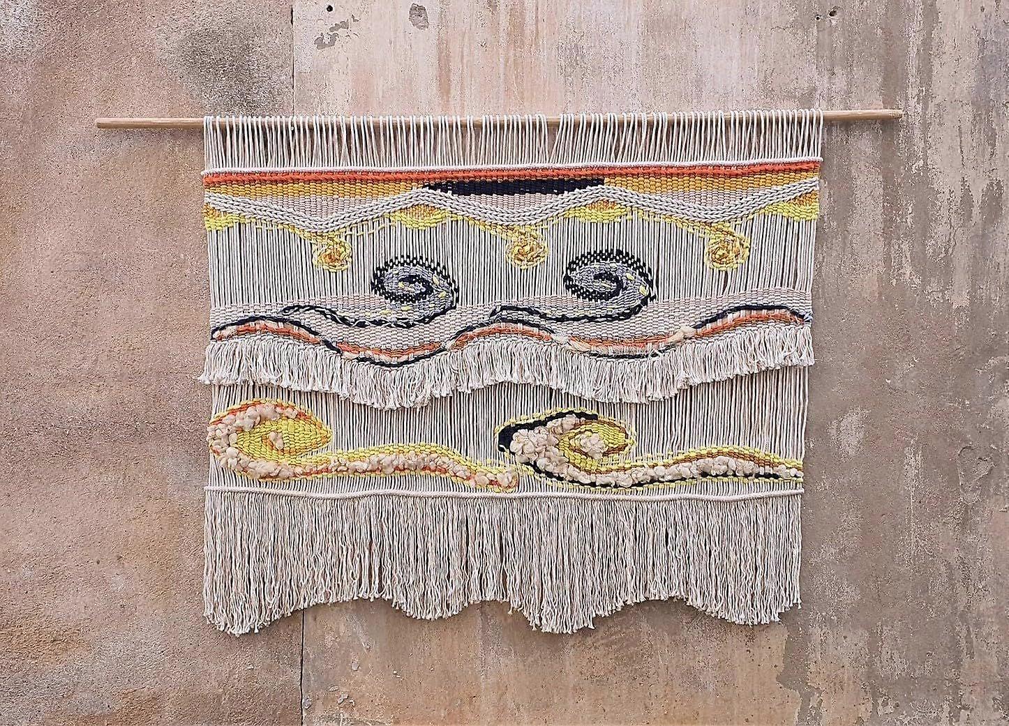 Woven Tapestry Inspired by Starry Night Artwork