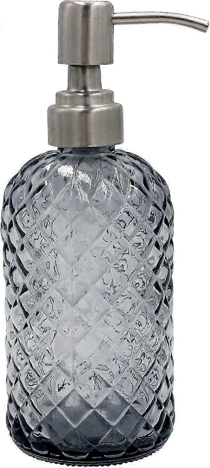 Glass Soap Dispenser with Rustproof Stainless Steel Pump, Refillable