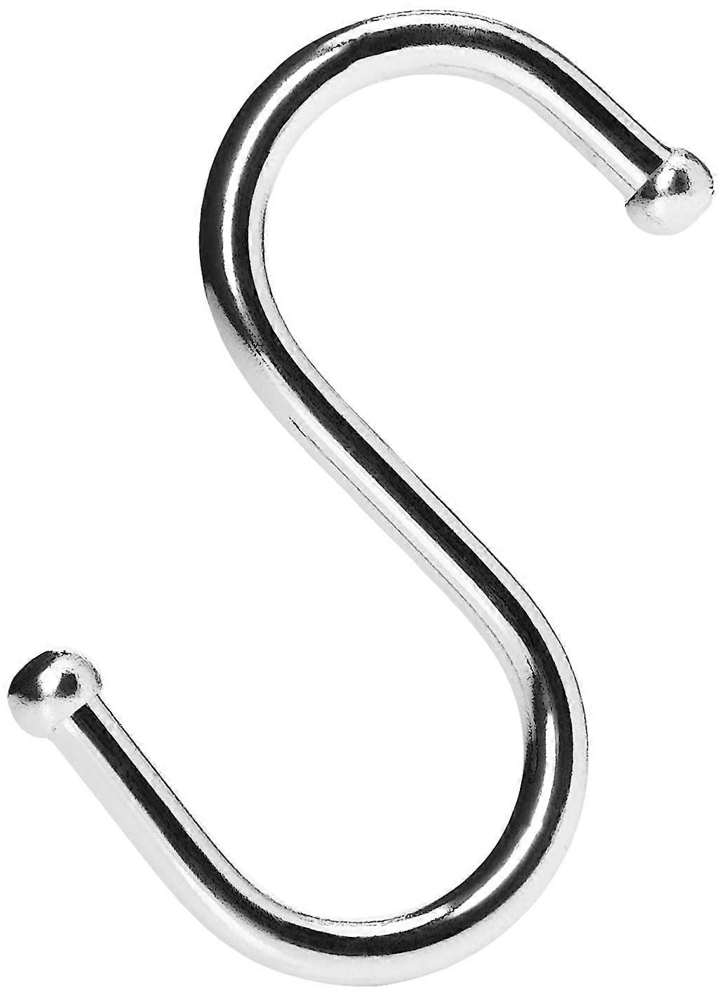 BH00067 S-Hooks, Chromed Steel, 75mm (3 Inch), Heavy Duty, Rust Resistant - Pack of 5
