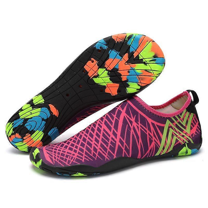 Γυναικεία Ανδρικά Παπούτσια Νερού Barefoot Quick Dry Water Κάλτσες για κολύμπι στην παραλία Σέρφινγκ Θαλάσσια σπορ (688 ροζ κόκκινο) 41