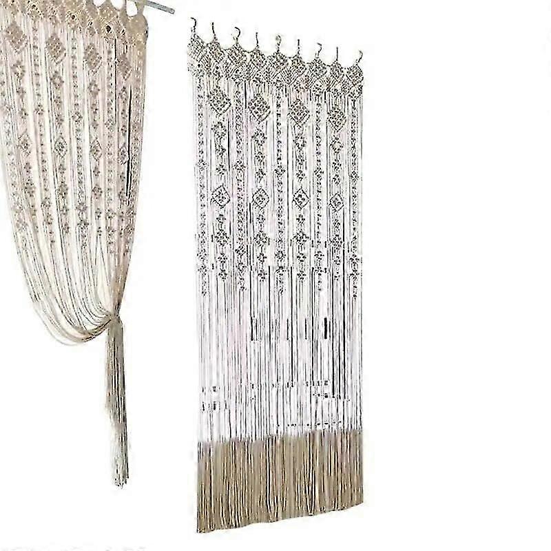 Macrame Door Curtains Macrame Curtain Window Panels 7874x3346in Doorway Window Curtains Decor Wedding Backdrop Arch Closet