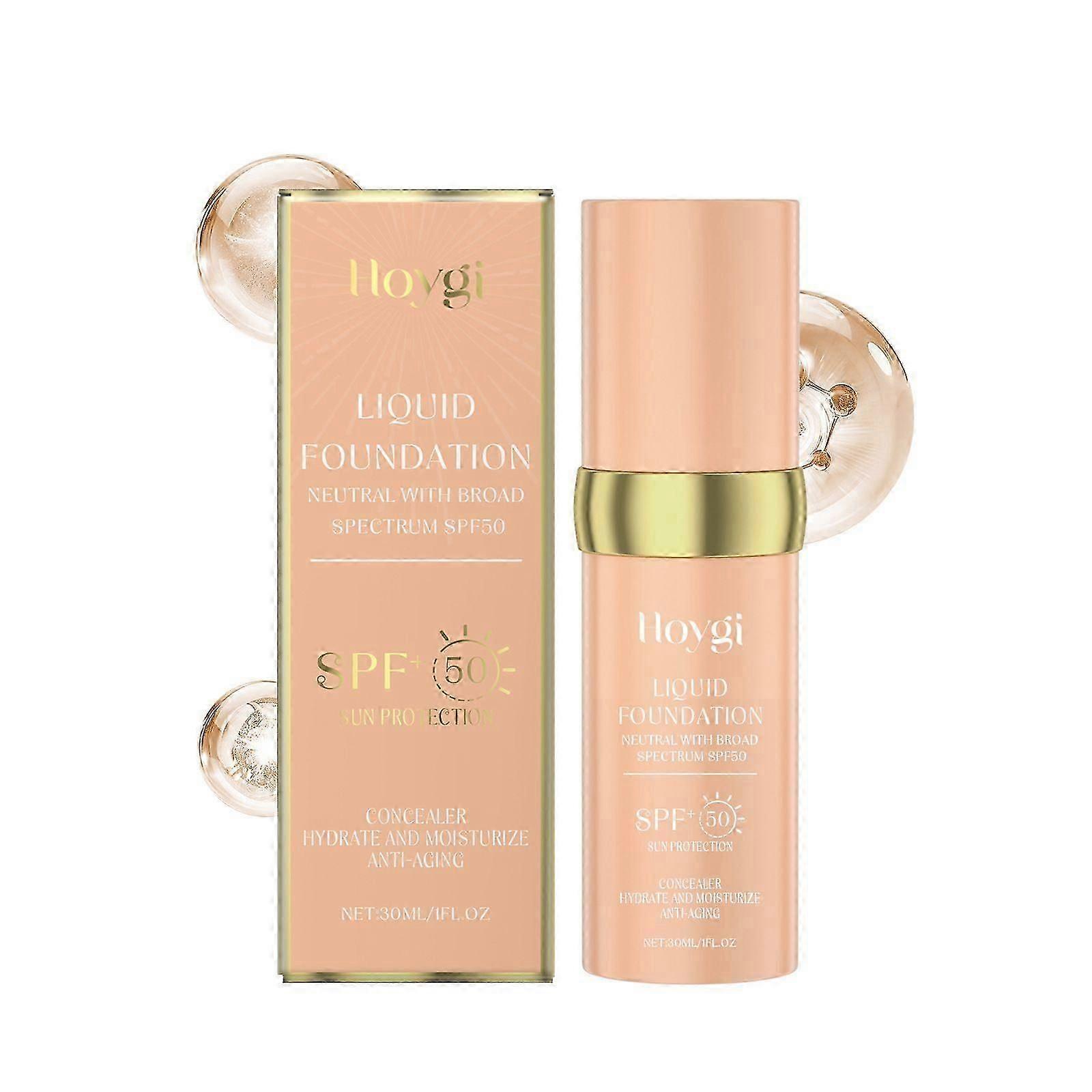 Hoygi Temperature Change Concealing Foundation Moisturizing Refreshing Light Concealer Moisturizing Foundation