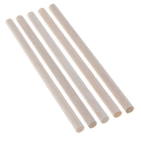 2-5pack de bois de balsa bois non fini rond bâton goujon tige bricolage 5 pièces