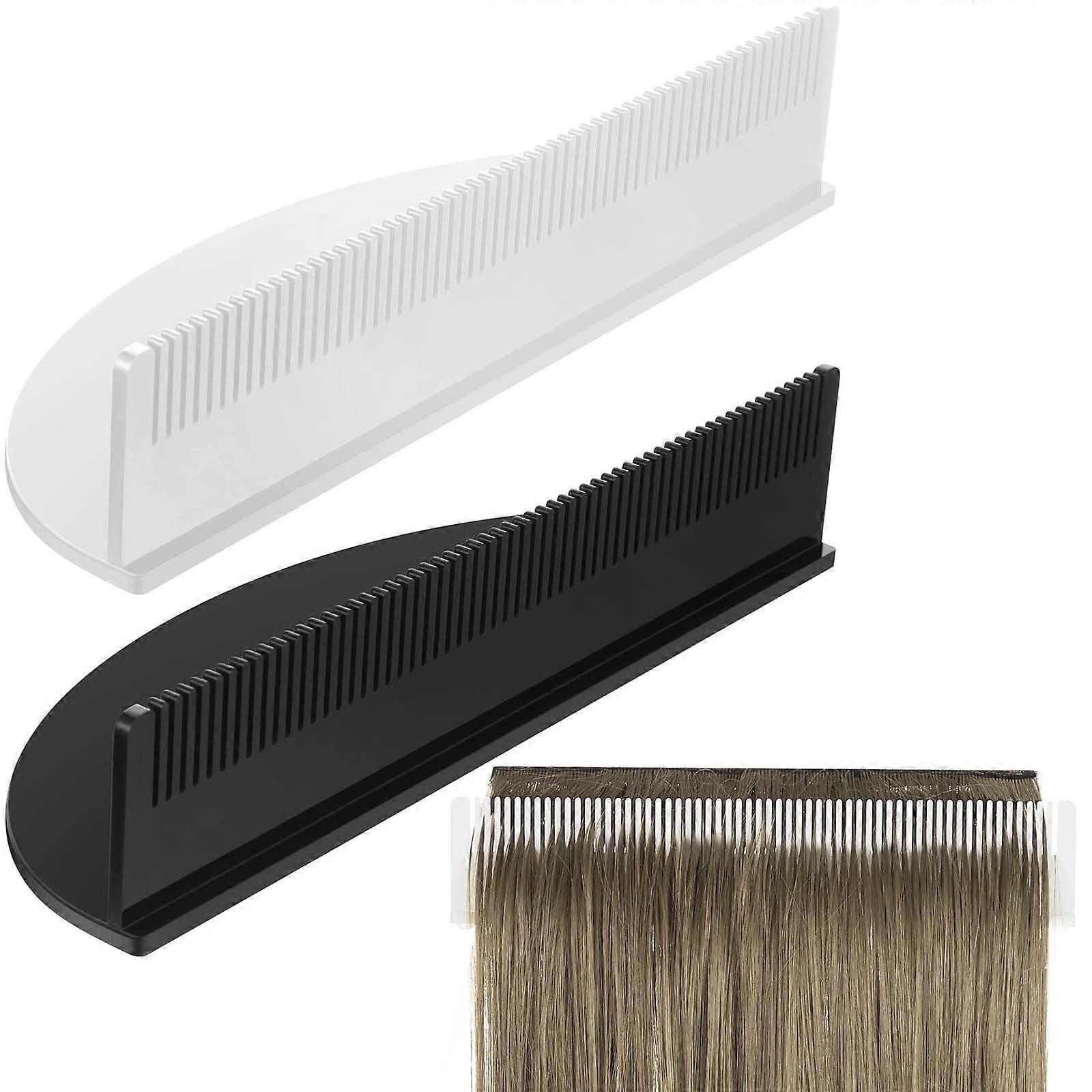 Acrylic Hair Extension Holder Stand - 2 Pieces Portable Organizer for Hand Tied Weft, Full Bundles, and Wig Storage