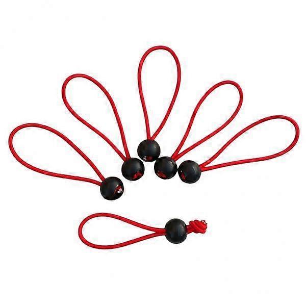 2x 6 Elastic Parts with A Ball-elastic Pad for Attaching Tents,