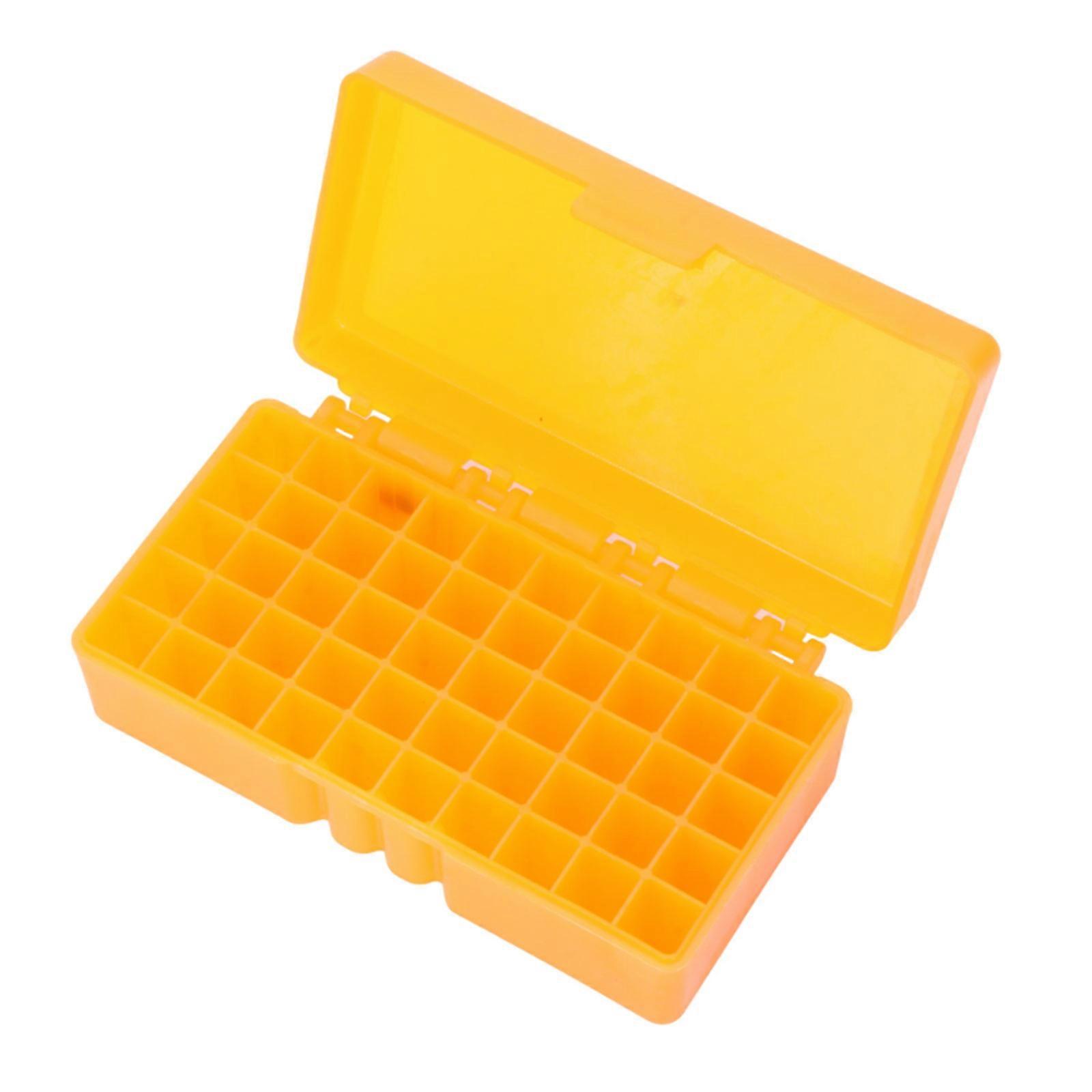 50 Rounds Ammunitions Box Flip Top Rifles Cartridges Carry Storage Case Shell Case Box 9.0mm Cartridges Organizers Box  Orange