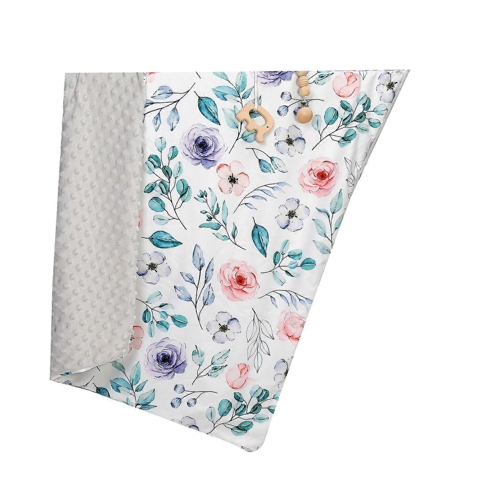 Baby Blanket Warm Swaddling Wrap Winter Autumn Quilt with Dotted Backing Blanket