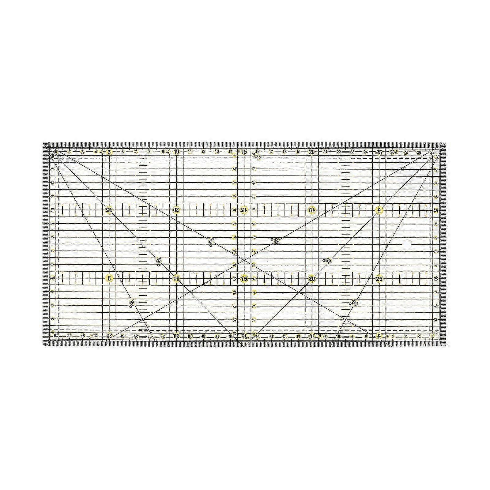Multipurpose Transparent Quilting Ruler for Sewing, Patchwork Tailoring & Fabric Cutting