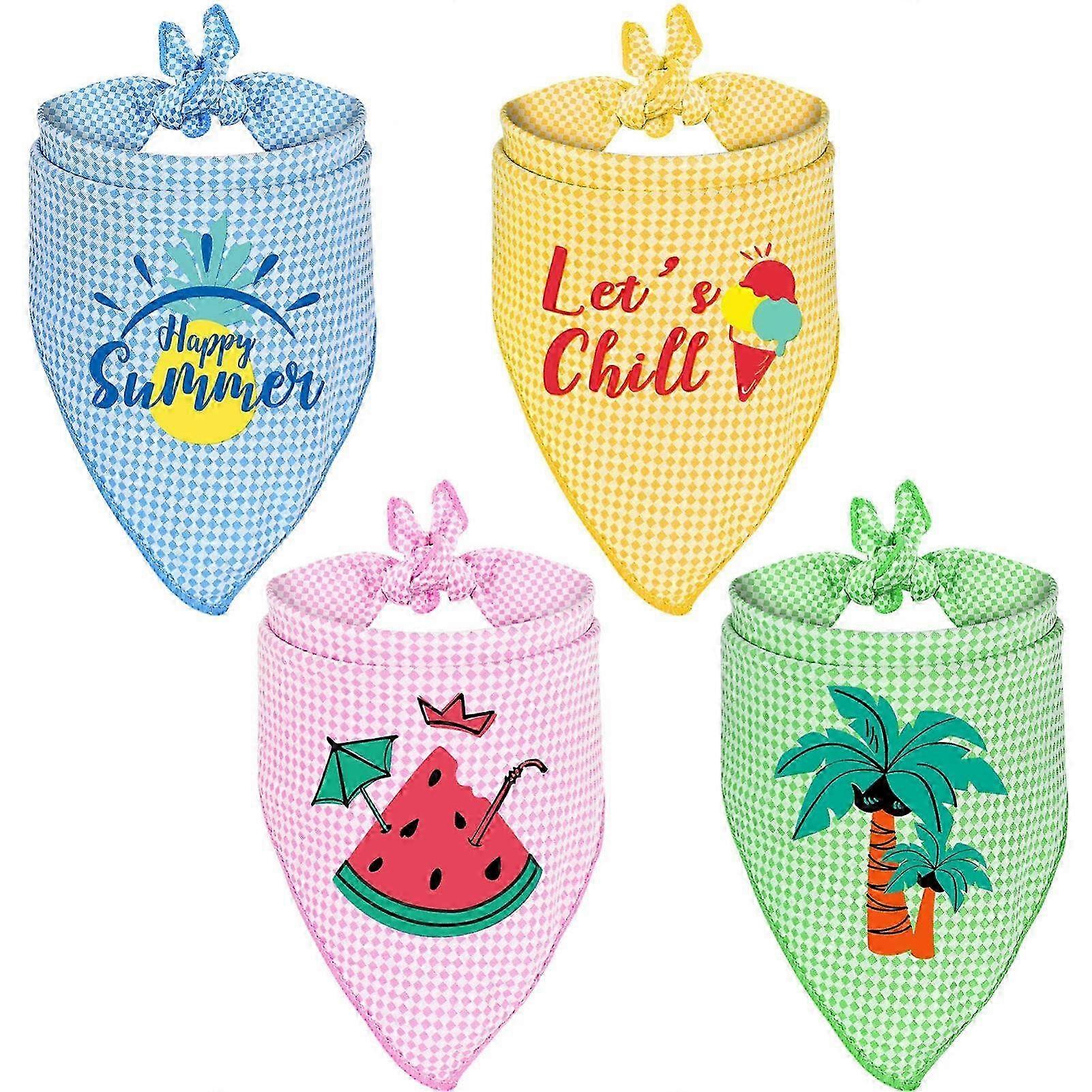 4-Pack Breathable Dog Cooling Scarves for Summer