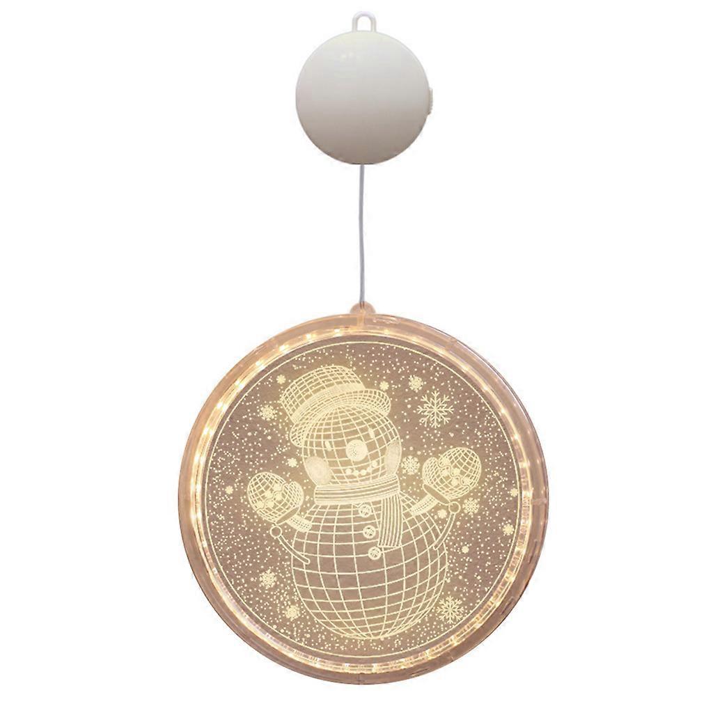 Christmas 3D Santa Panel Window LED Light Battery Operated Wall Hanging Lamp