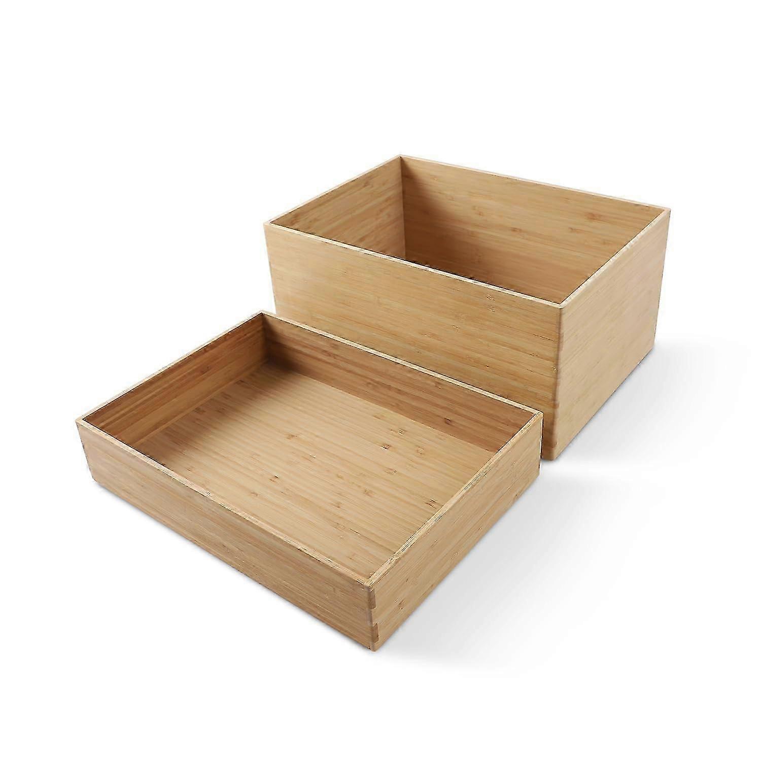 1 Expandable Bamboo Drawer Divider Storage Box